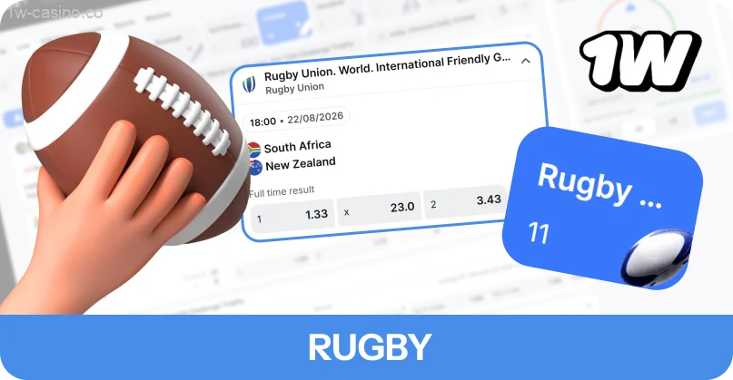 Bet on the Six Nations and Rugby World Cup with live odds on 1w!